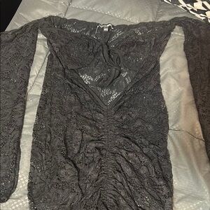 Sheer Black Lace Dress